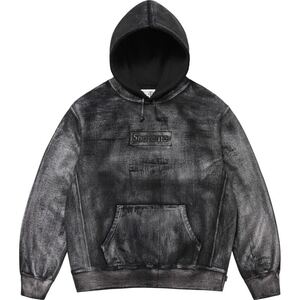 送料無料 M 黒 Supreme x MM6 Maison Margiela Foil Box Logo Hooded Sweatshirt シュプリーム マルジェラ ボックスロゴ パーカー 新品