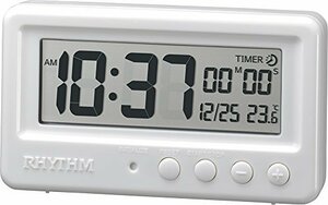 リズム(RHYTHM) 防水 タイマー デジタル時計 付き アクアプルーフ 白 8RDA72SR03