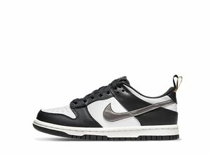 Nike GS Dunk Low SE "Off Noir/Summit White/Metallic Gold Star/Metallic Pewter" 24.5cm DH9764-001