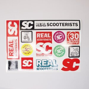 Sticker set -SCOOTER CENTER REAL SCOOTERISTS 30 YEARS stamp- DIN A5 ステッカー デカール VESPA ベスパ Lambretta ランブレッタ