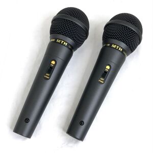 新品 マイク 2本セット MTH M-T600 Unidirectional Dynamic Microphone マイクロフォン ボーカルマイク ブラック カラオケ