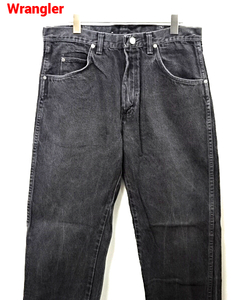 W34【Wrangler 96501CB Black Denim Pants made in USA 90