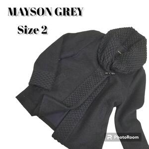 MAYSON GREY メルトンコート ビッグカラー トグルボタン