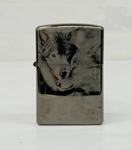 ZIPPO/ジッポー　オオカミ　ウルフ　狼　群れ　デザイン　J 15　火花OK　中古　現状品