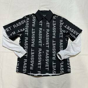 23SS新品未使用 RASSVET PACCBET ラスベート DESERT HYBRID SHIRT シャツ BLK ゴーシャラブチンスキー Gosha Rubchinskiy