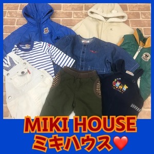 F－515　【　＃Miki　HOUSE　ミキハウス　男の子　　サイズ80cm　限定　8着　】☆古着☆おまとめ福袋