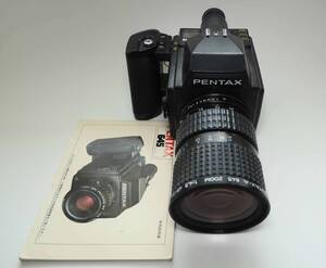 Asahi Pentax 645 （取説付き）SMC Pentax45-85mm zoom　シャッター動作確認済み　本体外観並品　ハンドグリップ底面やや傷あり