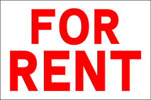 お手軽看板「FOR RENT」大判・屋外可