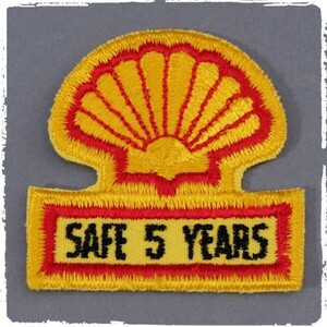 BL20 SHELL シェル SAFE 5 YEARS 安全5周年記念 ビンテージ ワッペン パッチ ロゴ エンブレム 米国 輸入雑貨