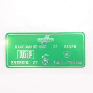 Lambretta Green Pre 1966 Fuel Flap Sticker ランブレッタ フューエルフラップステッカー