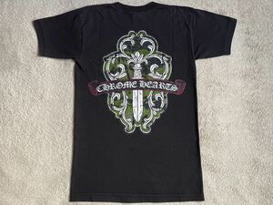 クロムハーツ ダガー スクロールロゴ 迷彩 Tシャツ サイズS ブラック CHROME HEARTS DAGGER Scroll Logo T-SHIRT black tee old 黒 半袖