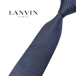 LANVIN ネクタイ やや細身 小紋柄 ランバン USED 中古 m1512