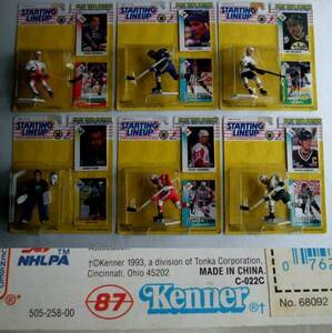 1993 Starting Lineup NHL アイスホッケー人形 6体セット 未開封品 ビンテージ オールドケナー Kenner社製