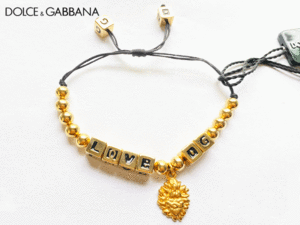 ドルチェ&ガッバーナ WBK3L2 W1111 87655 LOVE DG BRACELET サイズ調節機能付き ラブ DG チャーム コード ブレスレット