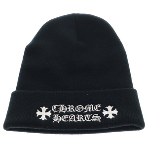 CHROME HEARTS クロムハーツ WOOL WATCH CAP ウールワッチキャップ ロゴ刺繍ビーニー ニットキャップ 帽子