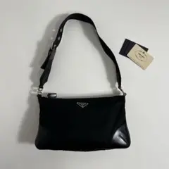 PRADA TESSUTO LIGHT SHOULDER BAG NERO