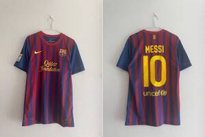 A7/174★レア★リーガ La Liga★美品★ナイキ NIKE バルセロナ FC Barcelona 11-12 Home ユニフォーム No10 MESSI メッシ 日本正規品☆S