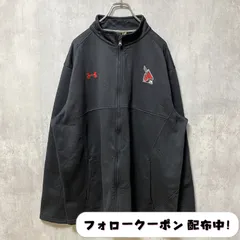 古着 used　UNDER ARMOUR アンダーアーマー　ボールステイト　長袖ジップアップジャケット　カレッジロゴ　オーバーサイズ