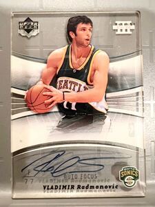 激レア名選手 Glass Auto Upper Deck Vladimir Radmanovic ウラジミール・ラドマノビッチ NBA Sonics ユニフォーム Panini FIBA Japan Game