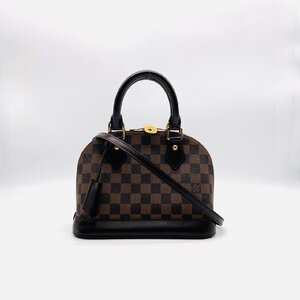 ルイヴィトン LOUIS VUITTON アルマ BB ダミエ ブラウン レディース 2WAY ショルダーバッグ ハンドバッグ ゴールド金具 肩掛け 6-9-019