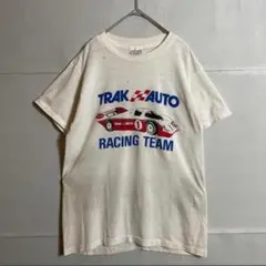 USA製 80s 90s Tee Tシャツ 白T シングルステッチ 車 アメリカ