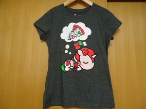 即決　ハワイ　tokidoki　トキドキ　Ｔシャツ　レディース　ダークグレー色　Ｓ