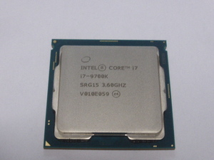 INTEL CPU Core i7 9700K 8コア8スレッド 3.60GHZ SRG15 CPUのみ 起動確認済みです