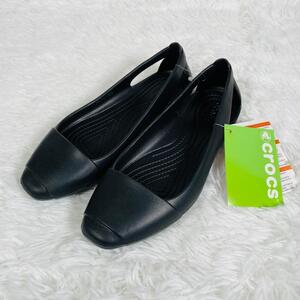 新品未使用 Crocs Sienna Flat W シエンナ フラット ブラック US6 EUR36-37 UK4 22cm Women