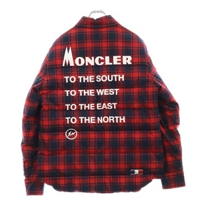 MONCLER モンクレール 18AW ×フラグメント HIROSHI FUJIWARA ジーニアス MORAN チェック柄ダウンシャツジャケット D209U4031950 549XX