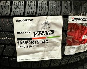 2023年日本製 新品 在庫有 ブリヂストン BLIZZAK VRX3 185/60R15 84Q ブリザック 1本 送料込 19,700円 4本 送料込 78,800円