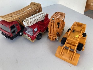 当時物 ミニカー 働くクルマ 4台/ヨネザワ ダイヤペット 野村トーイ TONKA SHINSEI POWER☆中古