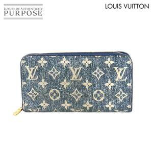 ルイ ヴィトン LOUIS VUITTON モノグラム ジャガード デニム ジッピー ウォレット ラウンドファスナー 長財布 ブルー M81226 RFID 90245329