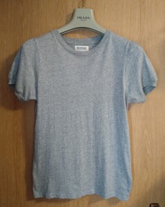 USED◆BEAMS BOY ビームス◆半袖カットソー パフスリーブ 綿 丸首 半袖Ｔシャツ クルーネック パフスリ レディースカットソー◇グレー