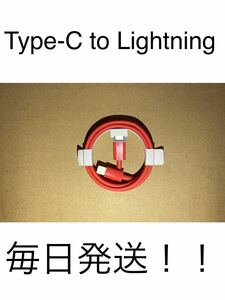 1本 マカロンカラー Type-C to Lightningケーブル レッド 1m 急速充電 充電器 iPhone USB 高品質 タイプC ライトニング typec