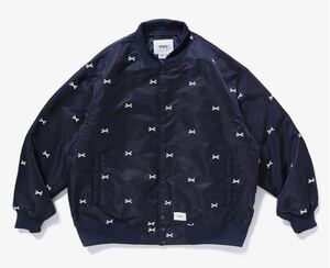 ネイビーS WTAPS TEAM JACKET NYLON TWILL TEXTILE Cross bone clossbone クロスボーン チームジャケット