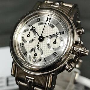 060718 263951 BREGUET ブレゲ マリーンクロノグラフ 750 重量127.117ｇ 自動巻き レディース 稼働品 鑑定カード付き