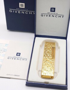 【SR-315】 GIVENCHY ジバンシィ9000 ガスライター ゴールド ローラー式 ガスライター 喫煙器具 保管箱 有り ジパンシー 火花OK