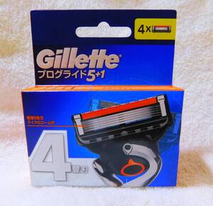 ※◆【未開封】ジレット プログライド 替刃4コ入 マイクロコーム付極薄5枚刃 Gillette PROGLIDE 5+1 新パッケージデザイン◆ 送料140円～ 