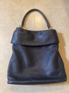 JIL SANDER★ネイビー★バッグ★シボ★美品★ユニセックス★ショルダーバッグ★ハンドバッグ