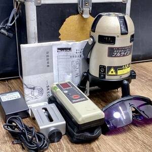 動作品■makita マキタ 屋内 野外兼用墨出し器 フルライン ACアダプター 受光器付き 電動工具 電子整準器 SK500 中古品■兵庫県姫路市発 E1