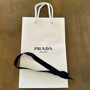 PRADA プラダ 紙袋 リボン付き 小サイズ ショッピングバッグ ショッパー ギフト プレゼント ラッピング 袋 ギフトバッグ 即日発送可 新品