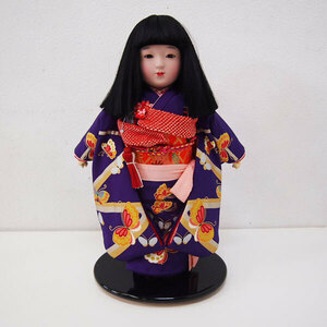 【美品】日本人形 市松人形 女の子 いちまつさん 高さ46cm (EA11)