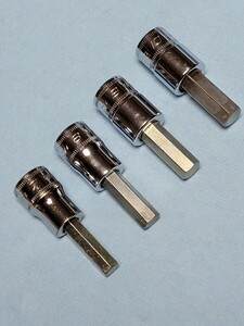 3/8 ヘックス 4個セット FAMシリーズ 7mm～10mm 6角ソケット 中古品 保管品 SNAPON SNAP-ON レギュラーサイズのヘックス