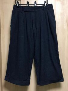 JieDa ジエダ 2タック ワイドパンツ 2 TUCK WIDE PANTS ネイビー NAVY 1 クロップド ウール スラックス WOOL SLACKS 日本製