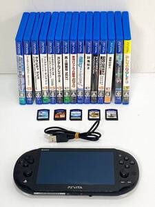 ◆SONY ソニー PlayStation Vita PCH-2000 ブラック ◆ゲーム20本付◆-059