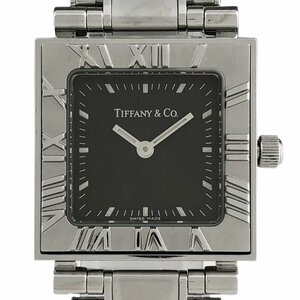 ティファニー TIFFANY&Co. アトラス スクエア 13579962 腕時計 SS クォーツ ブラック レディース 【中古】