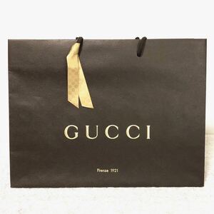 グッチ 「 GUCCI 」ショッパー バッグ用 (972) GG型押し 正規品 ブランド紙袋 ショップ袋 38.5×29×16cm 大きめ リボン付き 折らずに配送