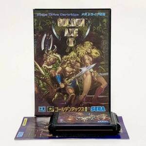 セガ メガドライブ ゴールデンアックスⅡ 箱説付き 動作確認済み Sega Mega Drive Golden Axe Ⅱ CIB Tested