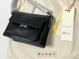 新品《 MARNI マルニ 》 TRUNK SOFT MINI BAG / BLACK トランク ソフト ミニ バッグ ショルダーバッグ レザー ブラック