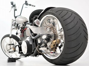 300ワイド フルカスタム 公認 リジッド エボ 1340 HD純正エンジン HSRキャブ DYNA-S GCBフォーク F23インチ オープンベルト 動画有